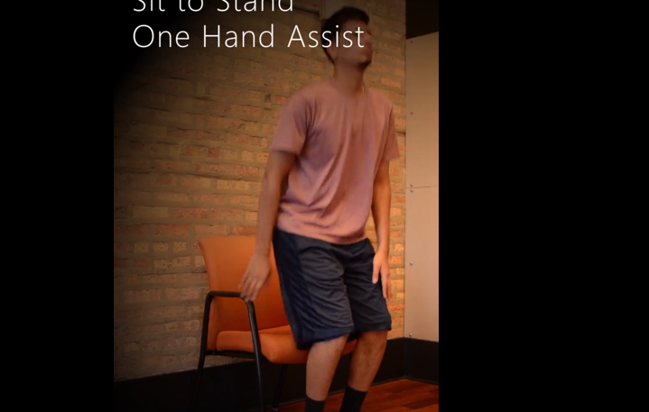 Sit To Stand One Hand Assist